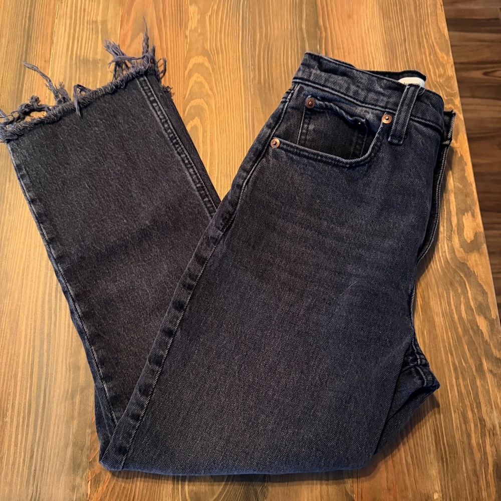 Abercrombie & Fitch Dark Blue Straight Leg Jeans